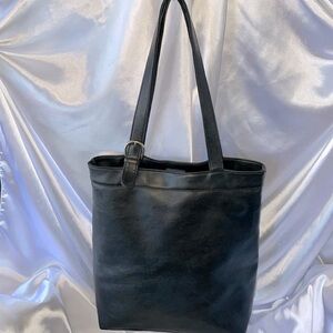 Jackson Black Long Handled Tote Bag 27” Bonded Leather Professional Versatile